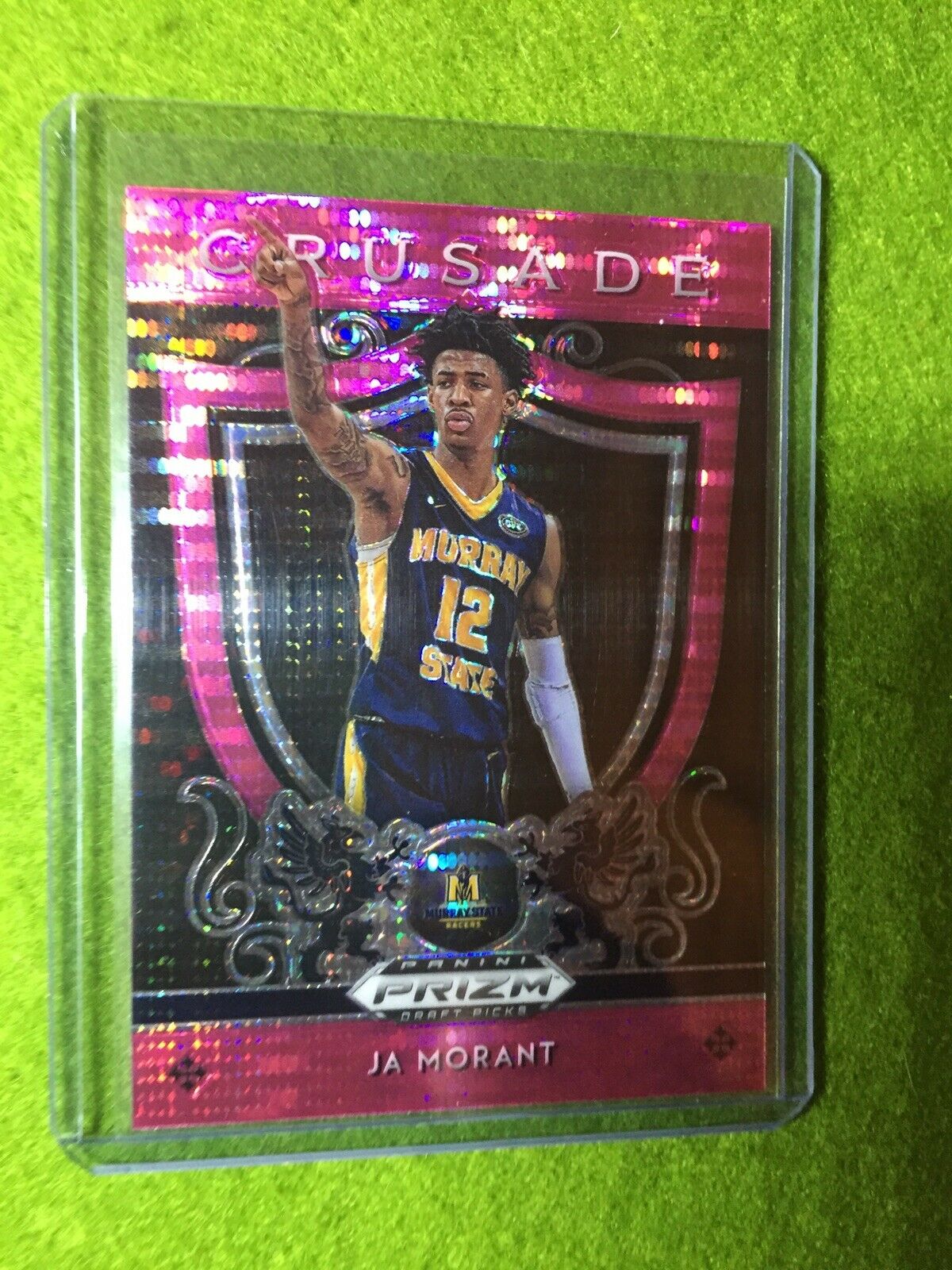 JA MORANT RC PRIZM ROOKIE CARD JERSEY #12 MS SP GRIZZLIES 2019 Prizm PINK PULSAR