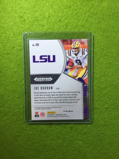 JOE BURROW PINK PULSAR PRIZM ROOKIE CARD JERSEY #9 LSU RC 2020 Prizm DP BENGALS