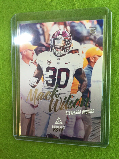 MACK WILSON ROOKIE CARD Baker Mayfield's LB BROWNS 2019 Panini Luminance #125 RC