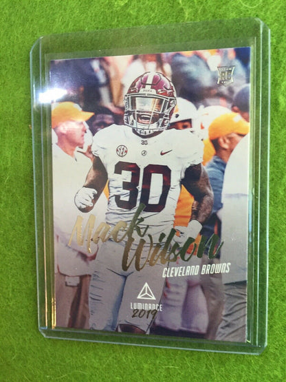 MACK WILSON ROOKIE CARD Baker Mayfield's LB BROWNS 2019 Panini Luminance #125 RC