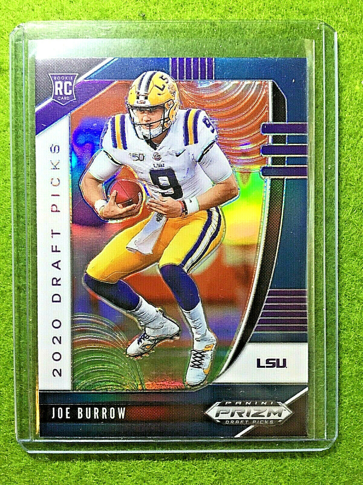 JOE BURROW BLUE PRIZM ROOKIE CARD JERSEY #9 LSU BENGALS RC 2020 Panini Prizm SP