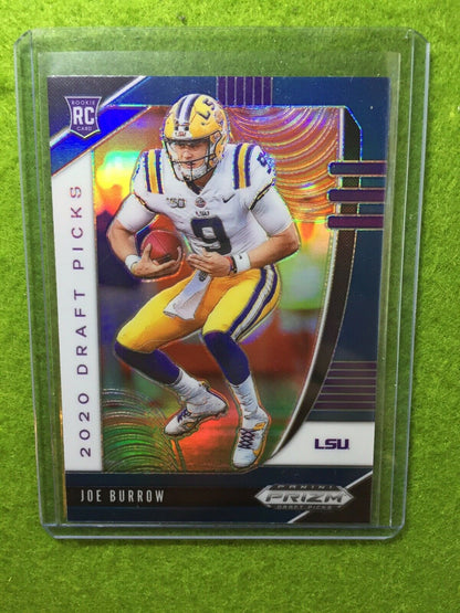 JOE BURROW BLUE PRIZM ROOKIE CARD JERSEY #9 LSU BENGALS RC 2020 Panini Prizm SP