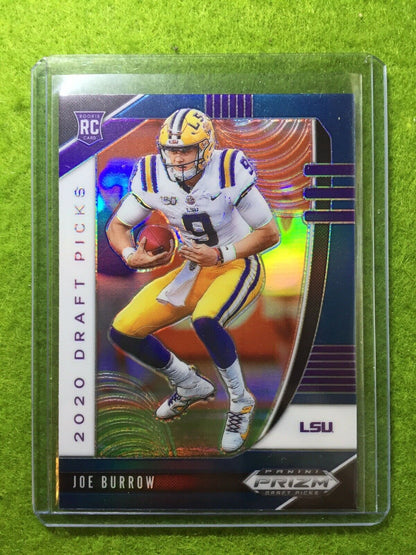 JOE BURROW BLUE PRIZM ROOKIE CARD JERSEY #9 LSU BENGALS RC 2020 Panini Prizm SP