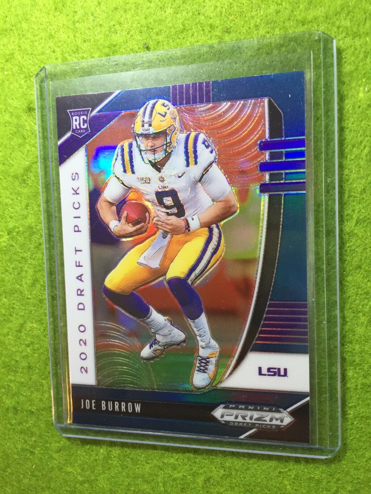 JOE BURROW BLUE PRIZM ROOKIE CARD JERSEY #9 LSU BENGALS RC 2020 Panini Prizm SP