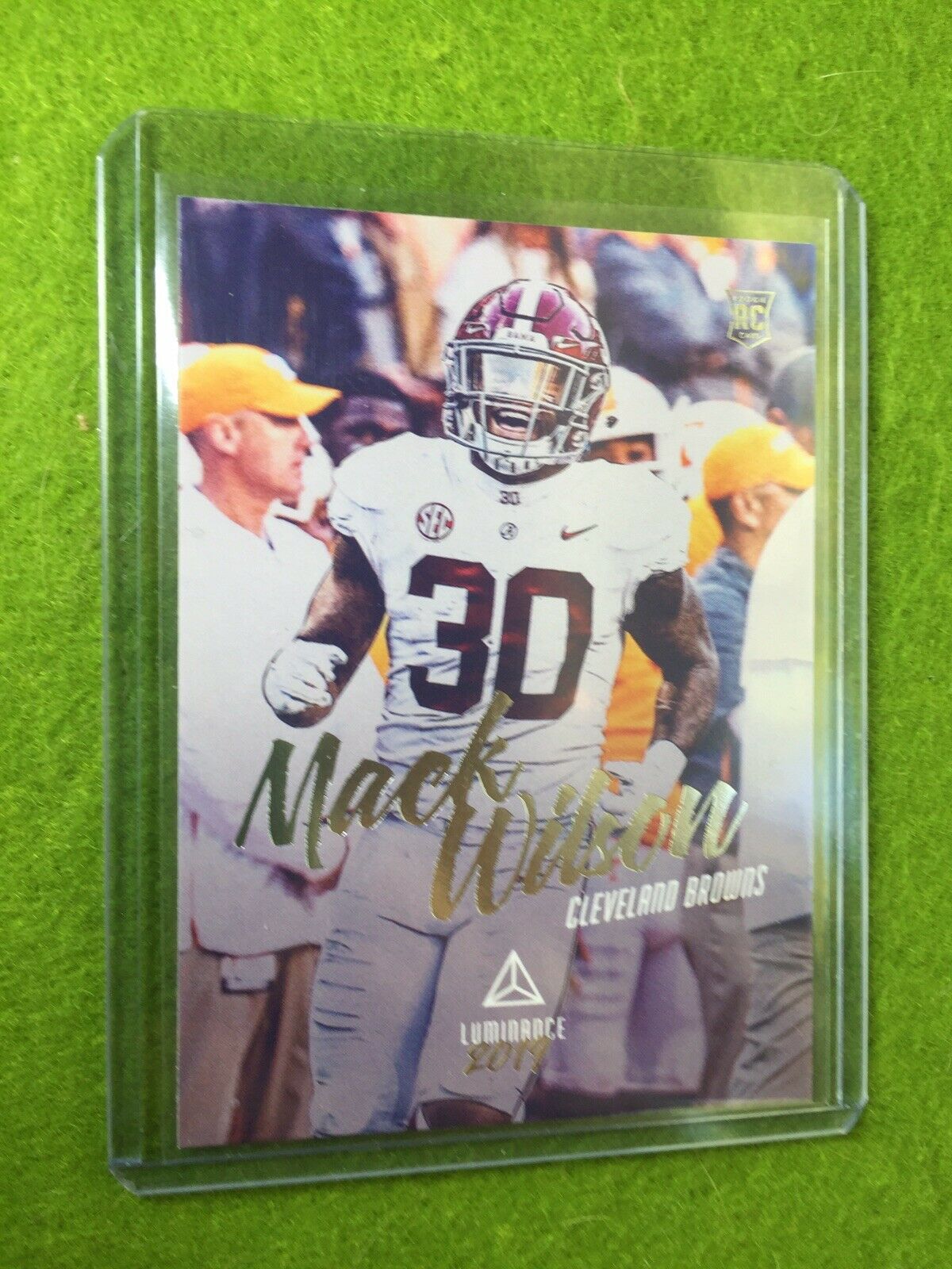 MACK WILSON ROOKIE CARD Baker Mayfield's LB BROWNS 2019 Panini Luminance #125 RC