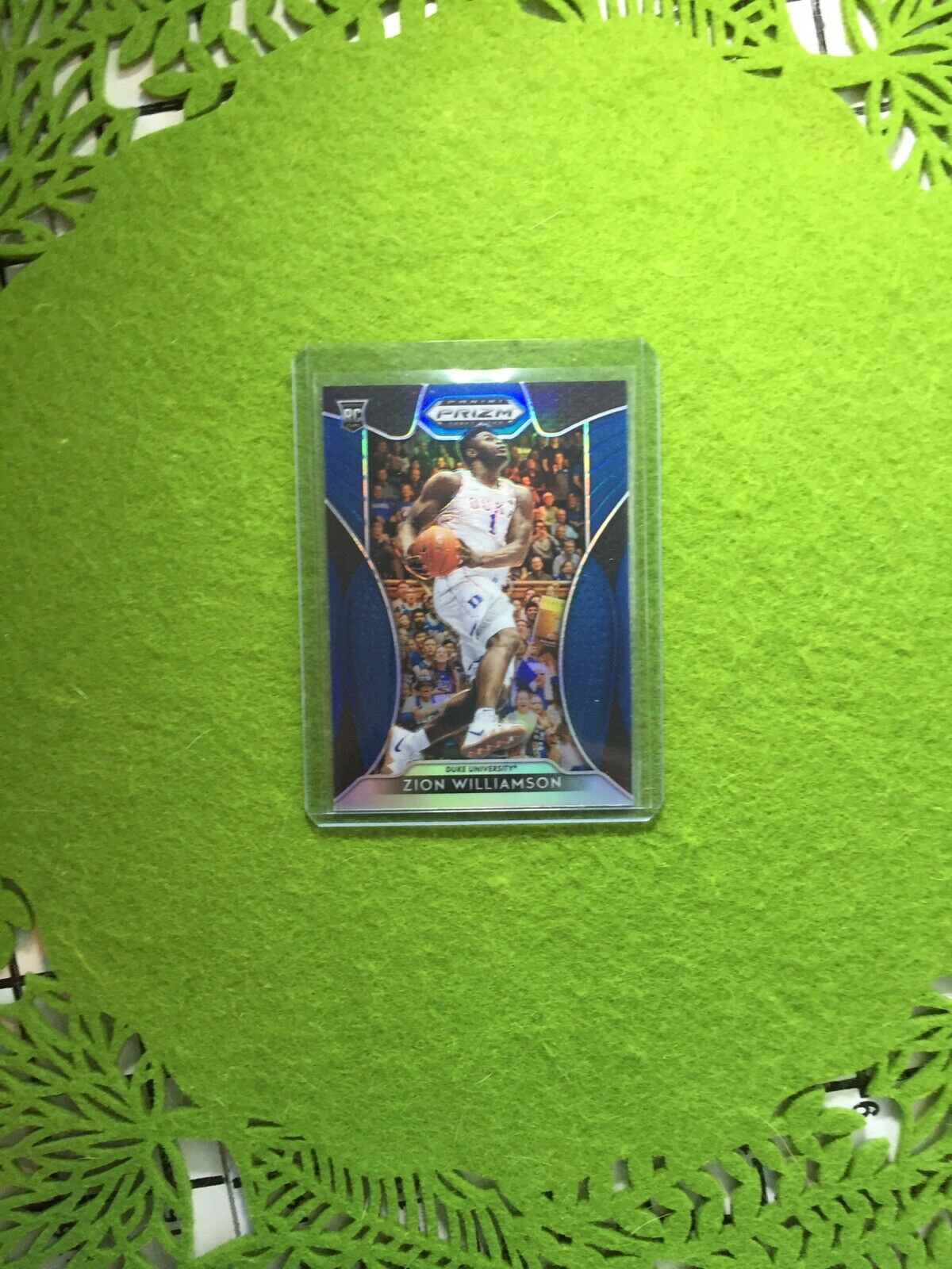 ZION WILLIAMSON PRIZM ROOKIE CARD JERSEY #1 DUKE BLUE REFRACTOR 2019 Prizm Blue