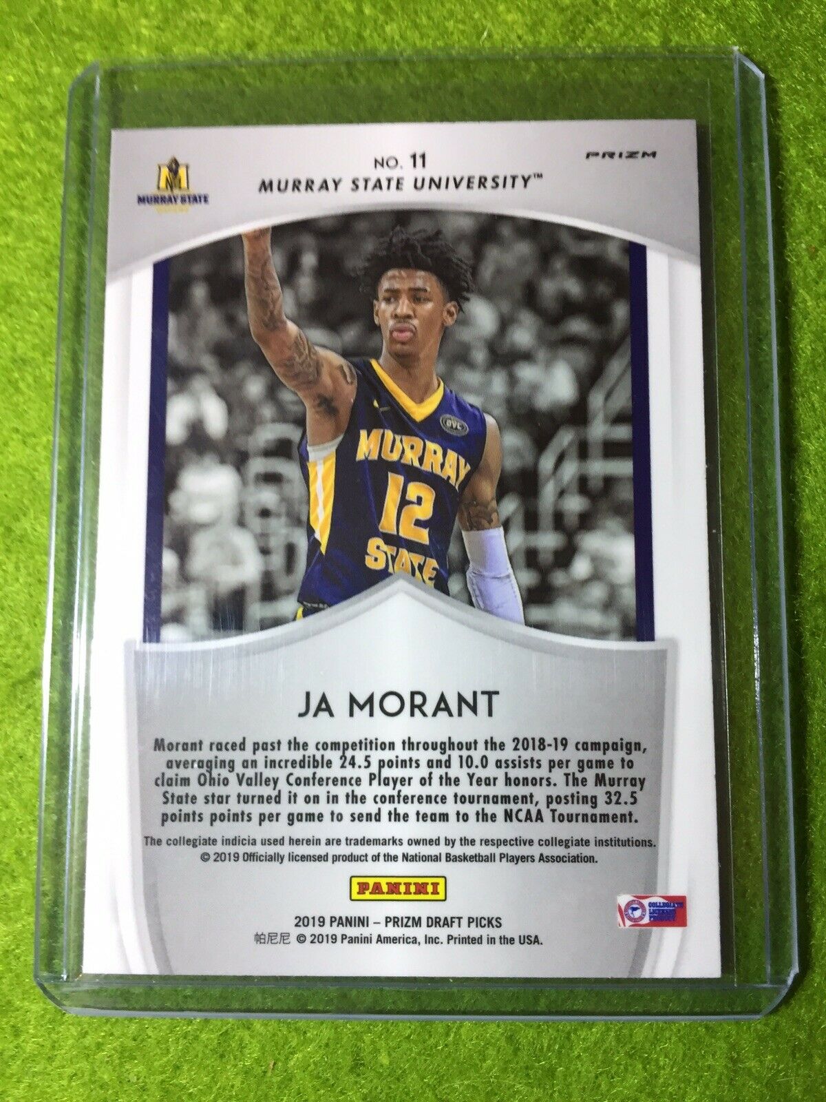 JA MORANT RC PRIZM ROOKIE CARD JERSEY #12 MS SP GRIZZLIES 2019 Prizm PINK PULSAR