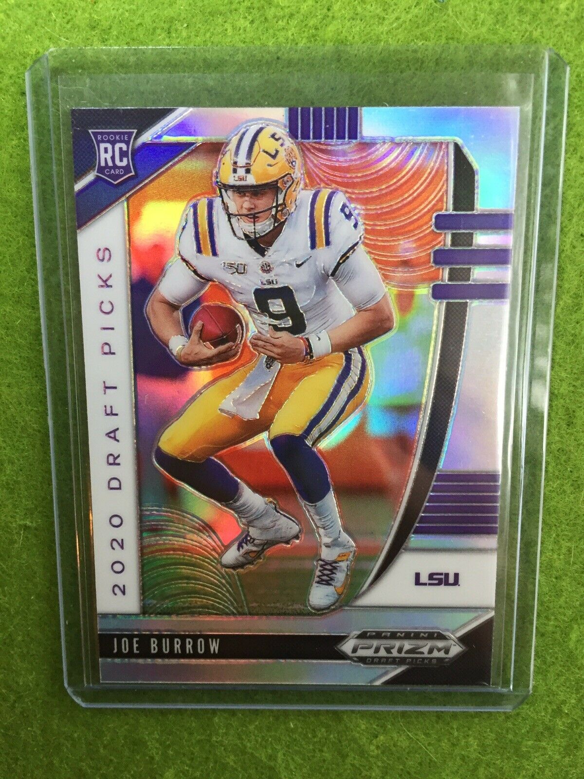 JOE BURROW SILVER PRIZM ROOKIE CARD JERSEY #9 LSU RC 2020 Prizm DP BENGALS #1 rc