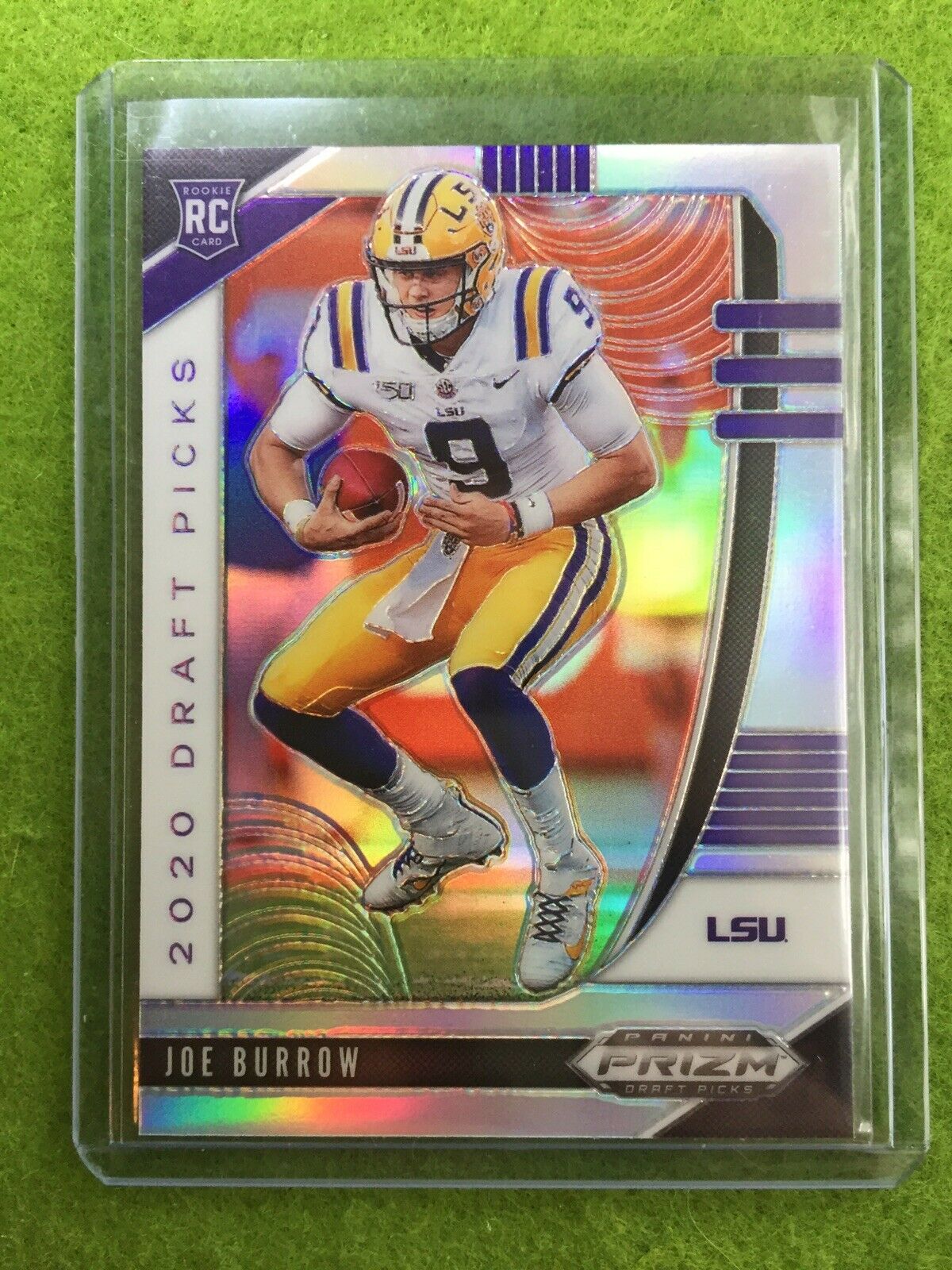 JOE BURROW SILVER PRIZM ROOKIE CARD JERSEY #9 LSU RC 2020 Prizm DP BENGALS #1 rc