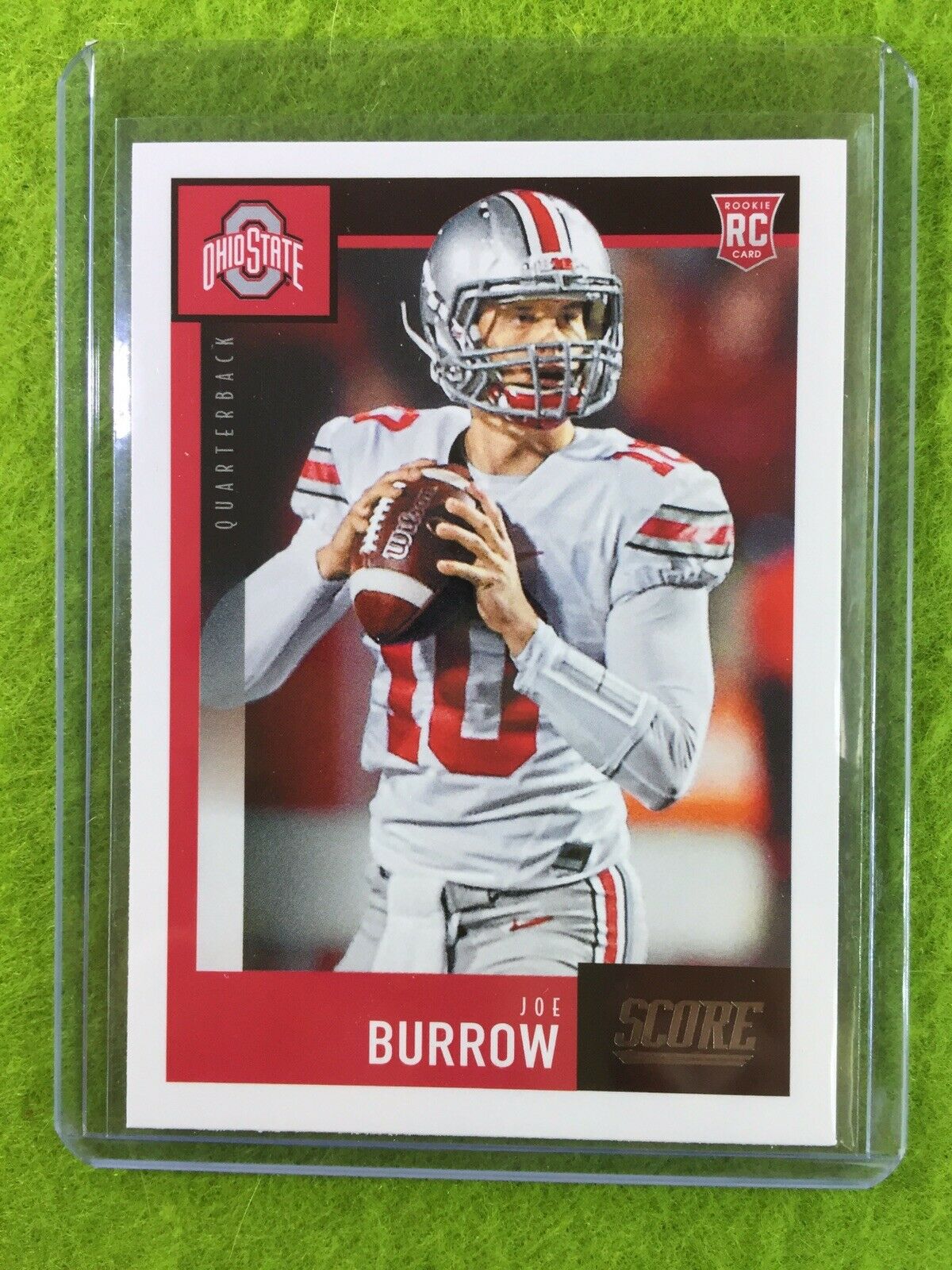 JOE BURROW ROOKIE CARD JERSEY #10 OHIO STATE RC LSU 2020 Panini Score BENGALS SP