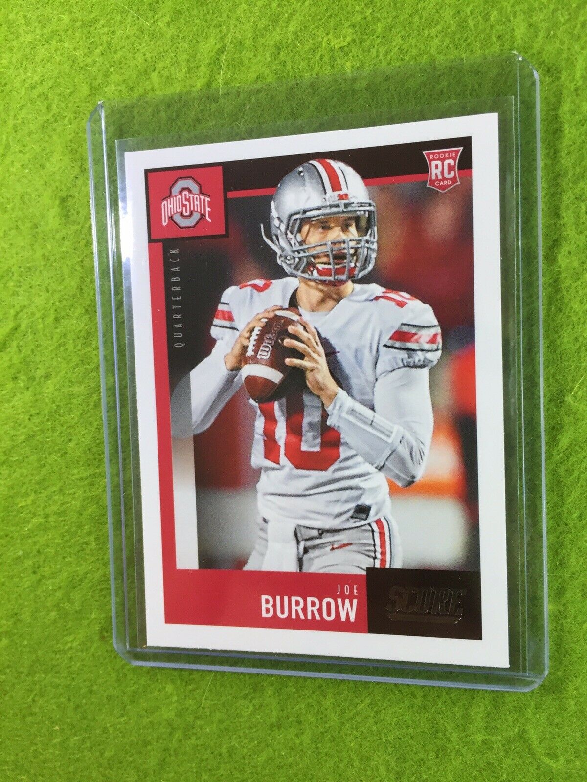 JOE BURROW ROOKIE CARD JERSEY #10 OHIO STATE RC LSU 2020 Panini Score BENGALS SP