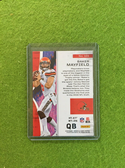 BAKER MAYFIELD ROOKIE CARD RC CLEVELAND BROWNS 2018 Panini Rookies & Stars #101