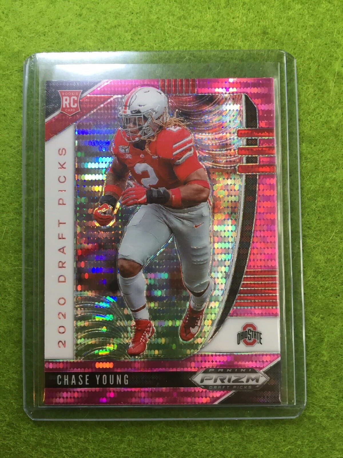 CHASE YOUNG PINK PULSAR PRIZM ROOKIE CARD JERSEY #2 OSU BUCS RC 2020 Prizm DP SP