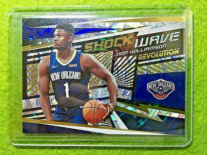 ZION WILLIAMSON PRIZM ROOKIE REFRACTOR 2019-20 Revolution FRACTAL SHOCK WAVE SP