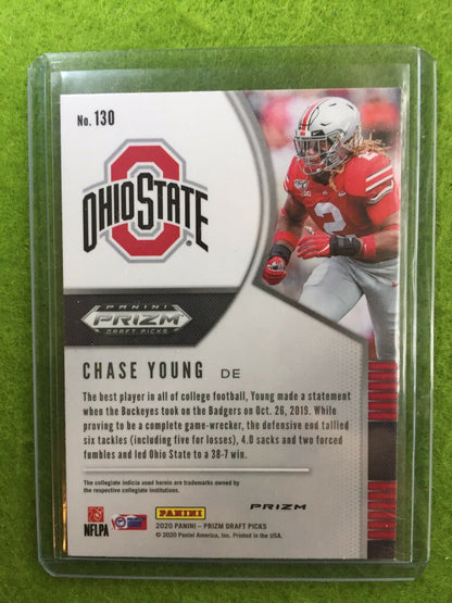 CHASE YOUNG PURPLE PRIZM ROOKIE CARD JERSEY#2 OHIO STATE RC 2020 Panini Prizm SP