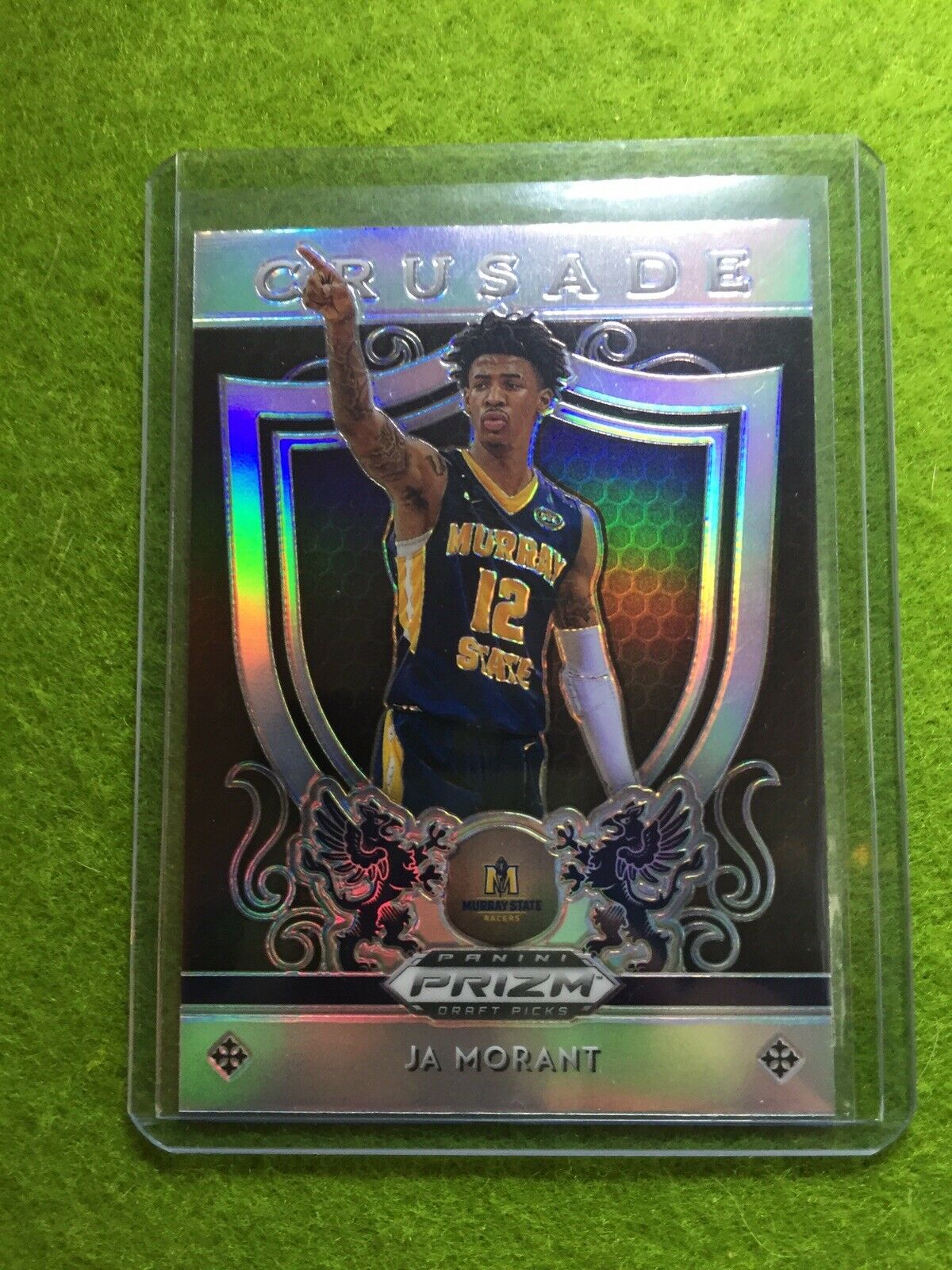 JA MORANT SILVER PRIZM ROOKIE CARD JERSEY #12 MS RC GRIZZLIES 2019 Prizm CRUSADE