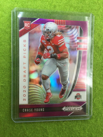 CHASE YOUNG PURPLE PRIZM ROOKIE CARD JERSEY#2 OHIO STATE RC 2020 Panini Prizm SP