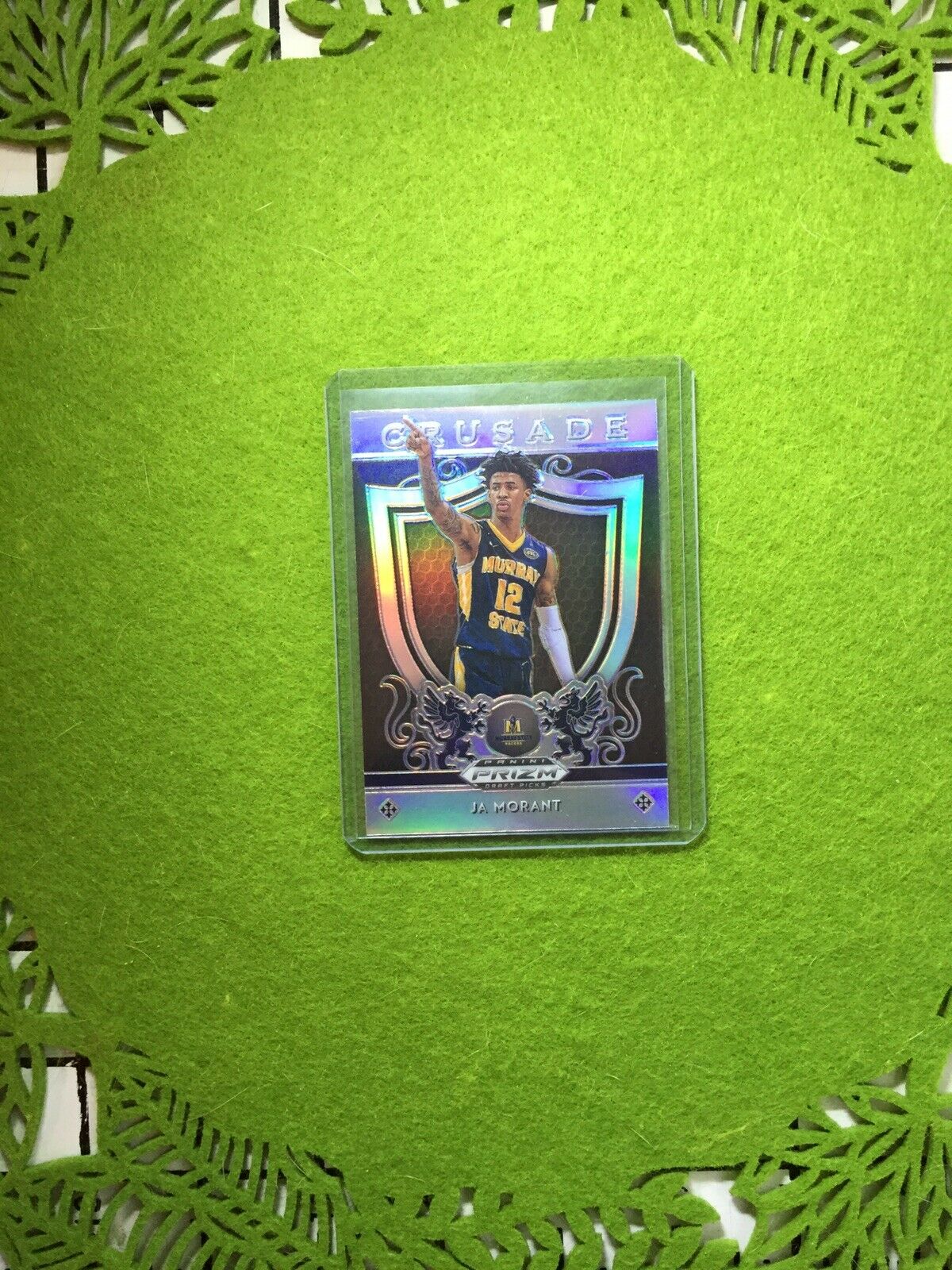 JA MORANT SILVER PRIZM ROOKIE CARD JERSEY #12 MS RC GRIZZLIES 2019 Prizm CRUSADE