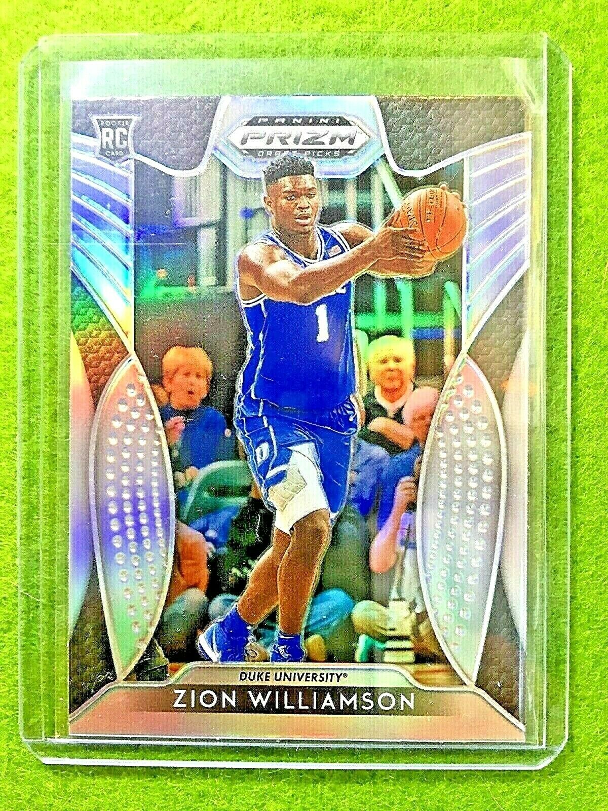 ZION WILLIAMSON SILVER PRIZM ROOKIE CARD JERSEY#1 DUKE RC PELICANS 2019 Prizm DP