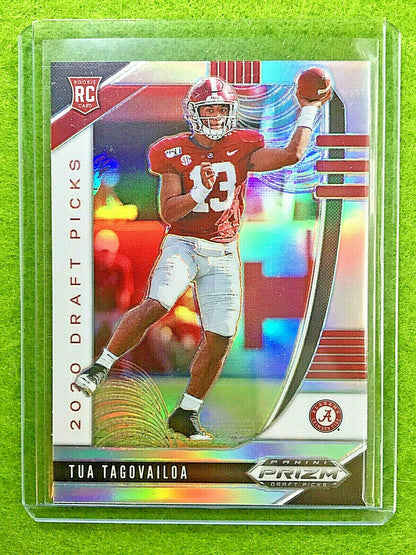 TUA TAGOVAILOA SILVER PRIZM ROOKIE CARD JERSEY #13 ALABAMA RC 2020 Panini Prizm