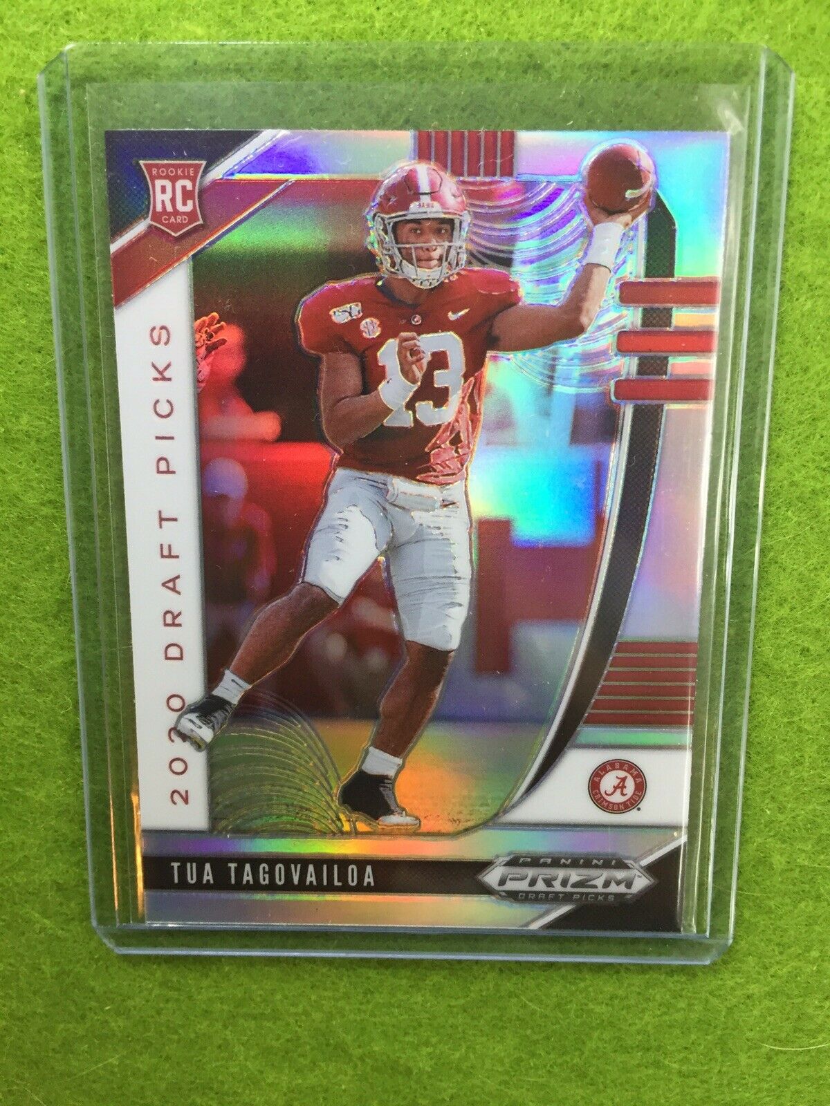 TUA TAGOVAILOA SILVER PRIZM ROOKIE CARD JERSEY #13 ALABAMA RC 2020 Panini Prizm