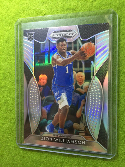 ZION WILLIAMSON SILVER PRIZM ROOKIE CARD JERSEY#1 DUKE RC PELICANS 2019 Prizm DP