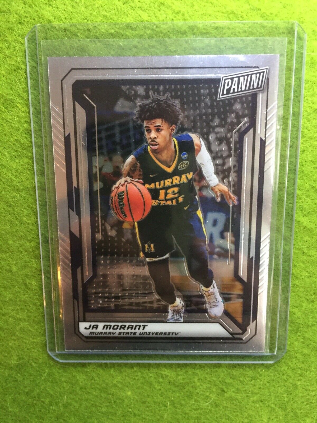 JA MORANT ROOKIE CARD JERSEY #12 MS SILVER CHROME SP GRIZZLIES 2019 National VIP