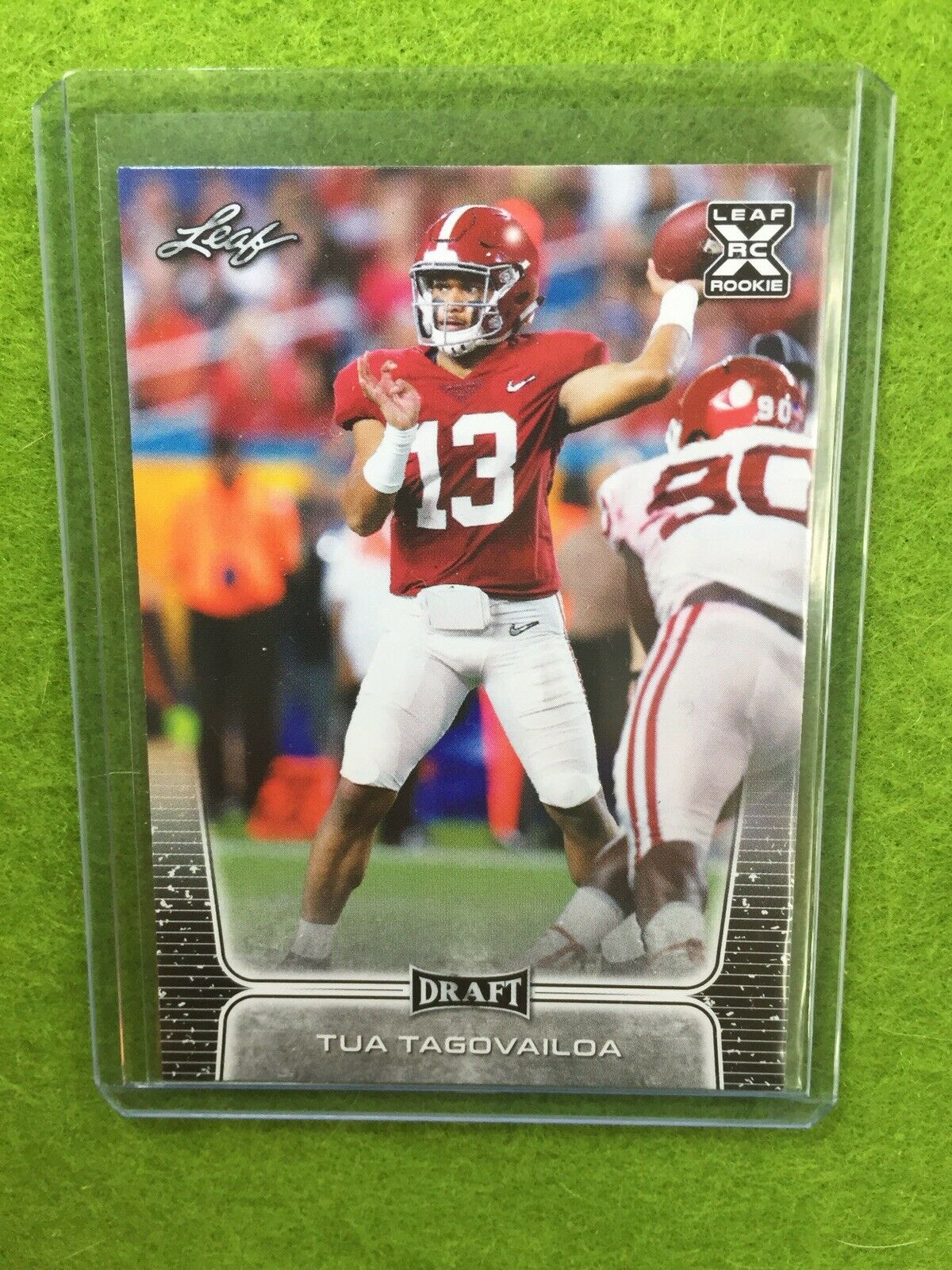 TUA TAGOVAILOA ROOKIE CARD JERSEY #13 ALABAMA RC 2020 Leaf Draft Football rookie