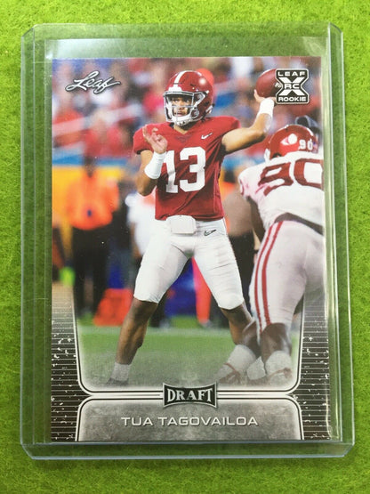 TUA TAGOVAILOA ROOKIE CARD JERSEY #13 ALABAMA RC 2020 Leaf Draft Football rookie