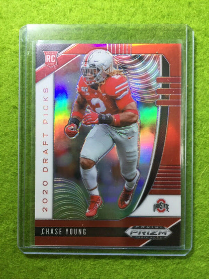 CHASE YOUNG REDSKINS RED PRIZM ROOKIE CARD JERSEY #2 OHIO STATE RC 2020 Prizm DP