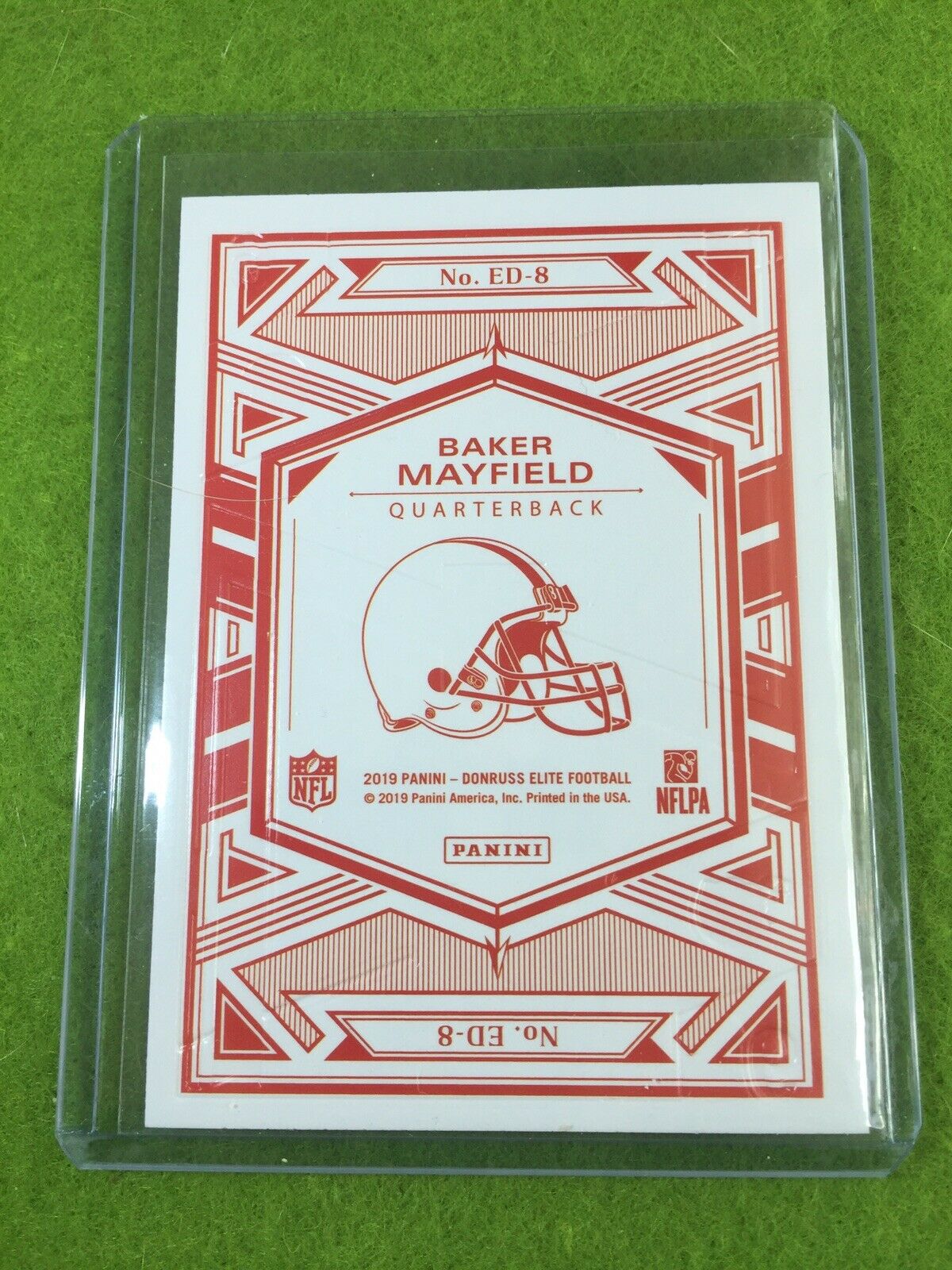 BAKER MAYFIELD PRIZM CARD JERSEY #6 REFRACTOR SSP BROWNS 2019 Donruss ELITE DECK