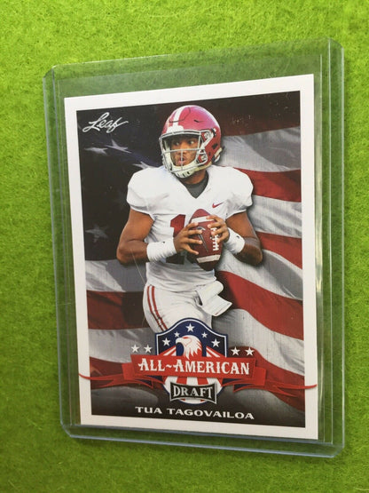 TUA TAGOVAILOA ROOKIE INSERT CARD JERSEY#13 ALABAMA 2020 Leaf Draft All American