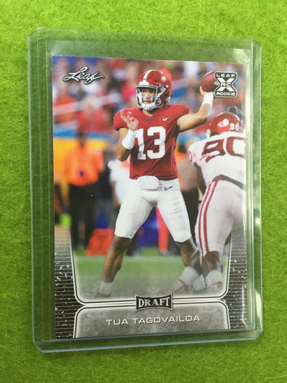 TUA TAGOVAILOA ROOKIE CARD JERSEY #13 ALABAMA RC 2020 Leaf Draft Football rookie