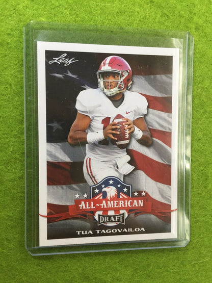 TUA TAGOVAILOA ROOKIE INSERT CARD JERSEY#13 ALABAMA 2020 Leaf Draft All American