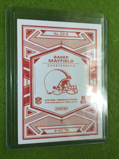 BAKER MAYFIELD PRIZM CARD JERSEY #6 REFRACTOR SSP BROWNS 2019 Donruss ELITE DECK