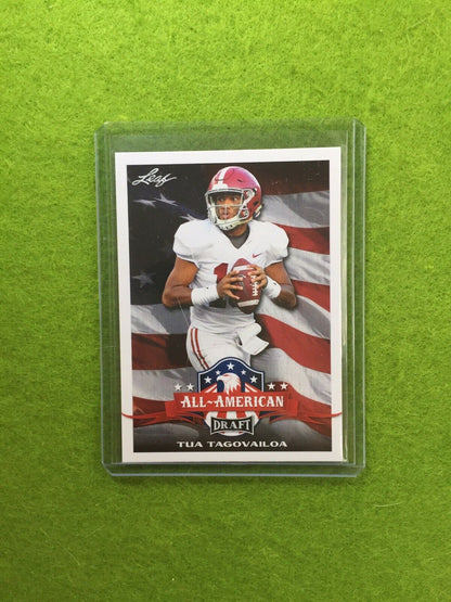 TUA TAGOVAILOA ROOKIE INSERT CARD JERSEY#13 ALABAMA 2020 Leaf Draft All American