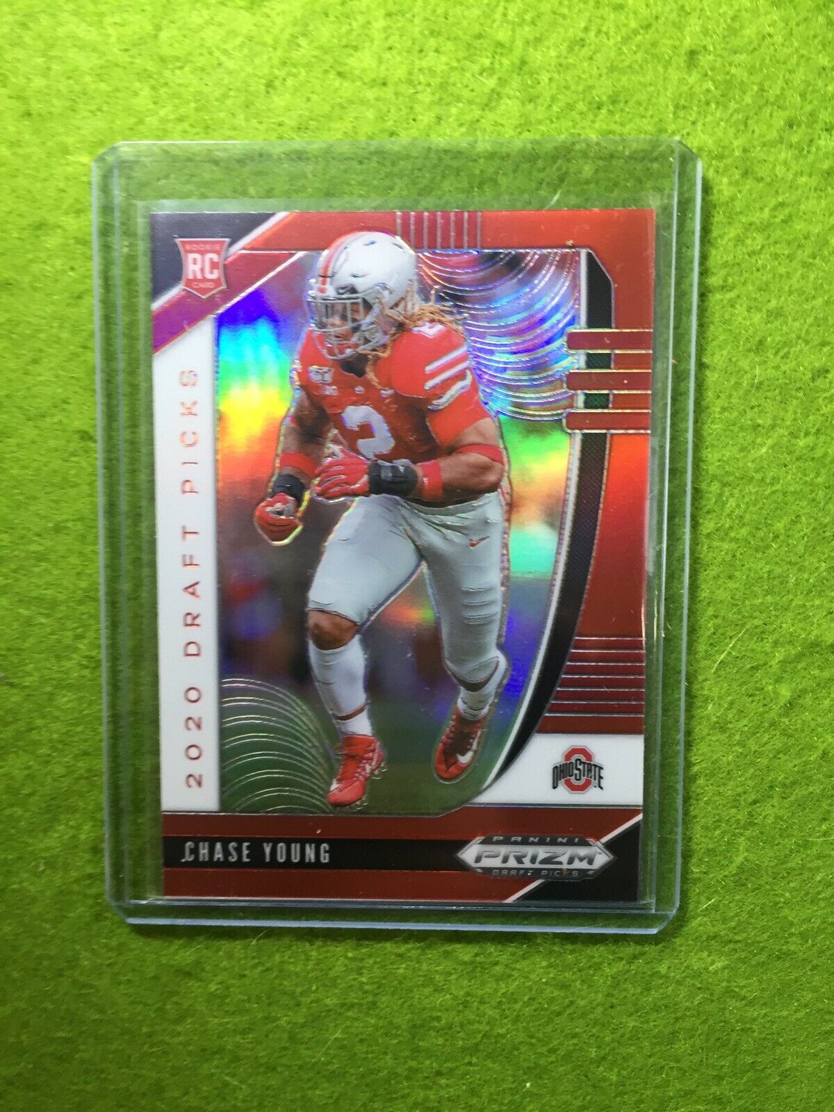 CHASE YOUNG REDSKINS RED PRIZM ROOKIE CARD JERSEY #2 OHIO STATE RC 2020 Prizm DP