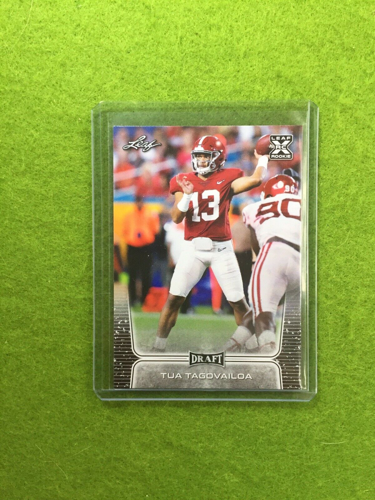 TUA TAGOVAILOA ROOKIE CARD JERSEY #13 ALABAMA RC 2020 Leaf Draft Football rookie