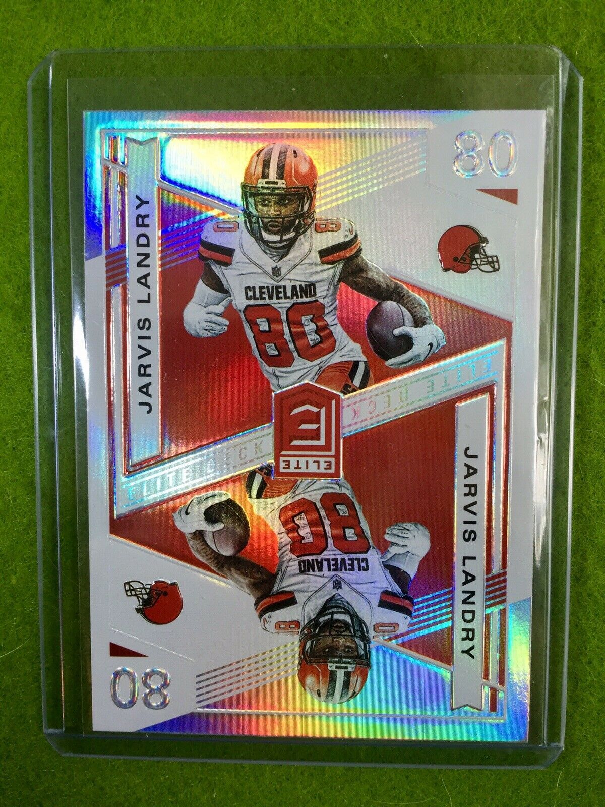 JARVIS LANDRY BROWNS JERSEY#80 CARD PRIZM Baker Mayfield's WR 2019 ELITE DECK SP