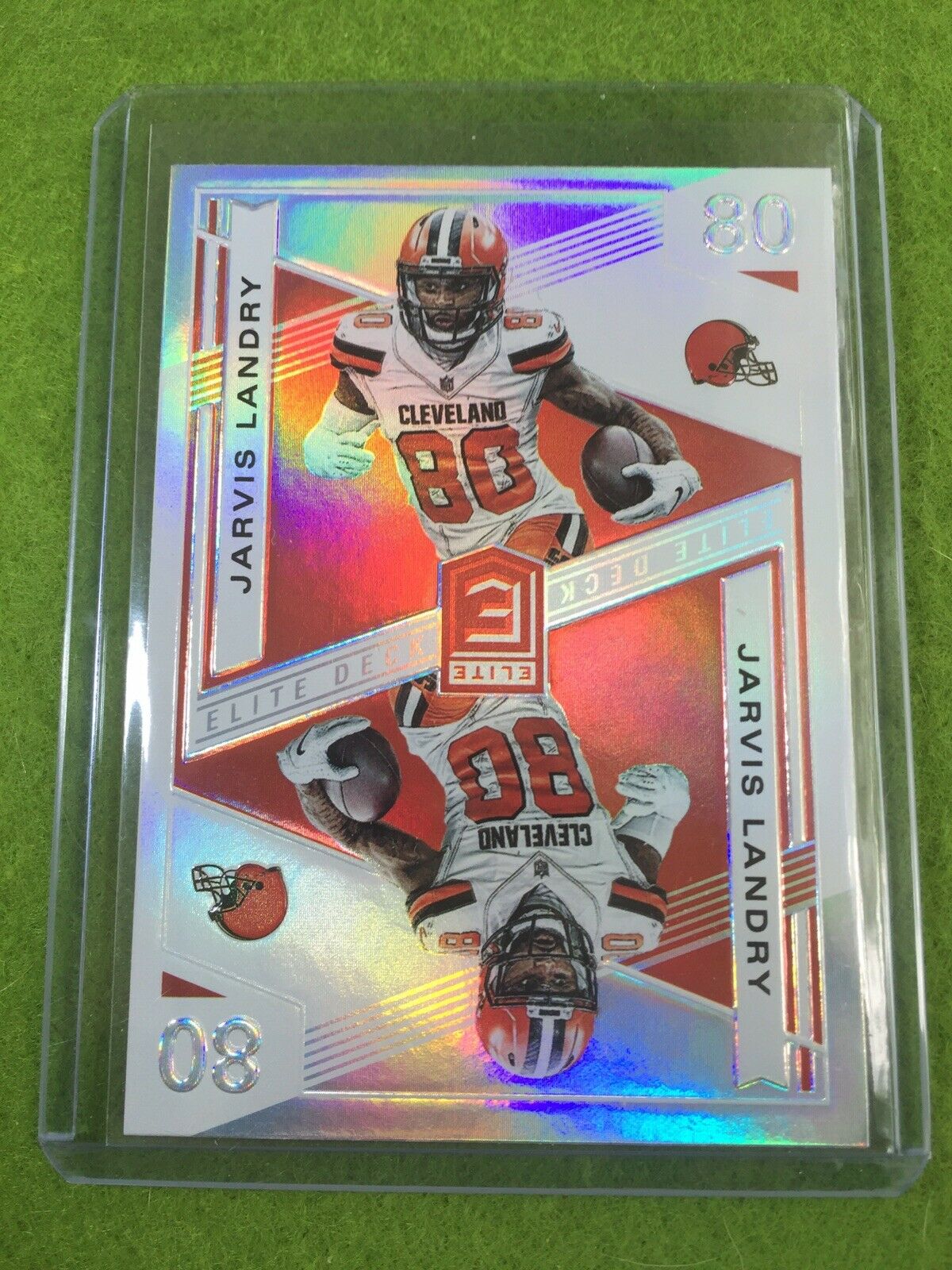 JARVIS LANDRY BROWNS JERSEY#80 CARD PRIZM Baker Mayfield's WR 2019 ELITE DECK SP