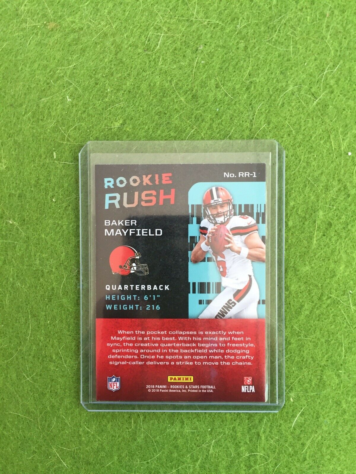 BAKER MAYFIELD ROOKIE RUSH Red Foil RC* Browns 2018 Panini ROOKIES & STARS #RR-1