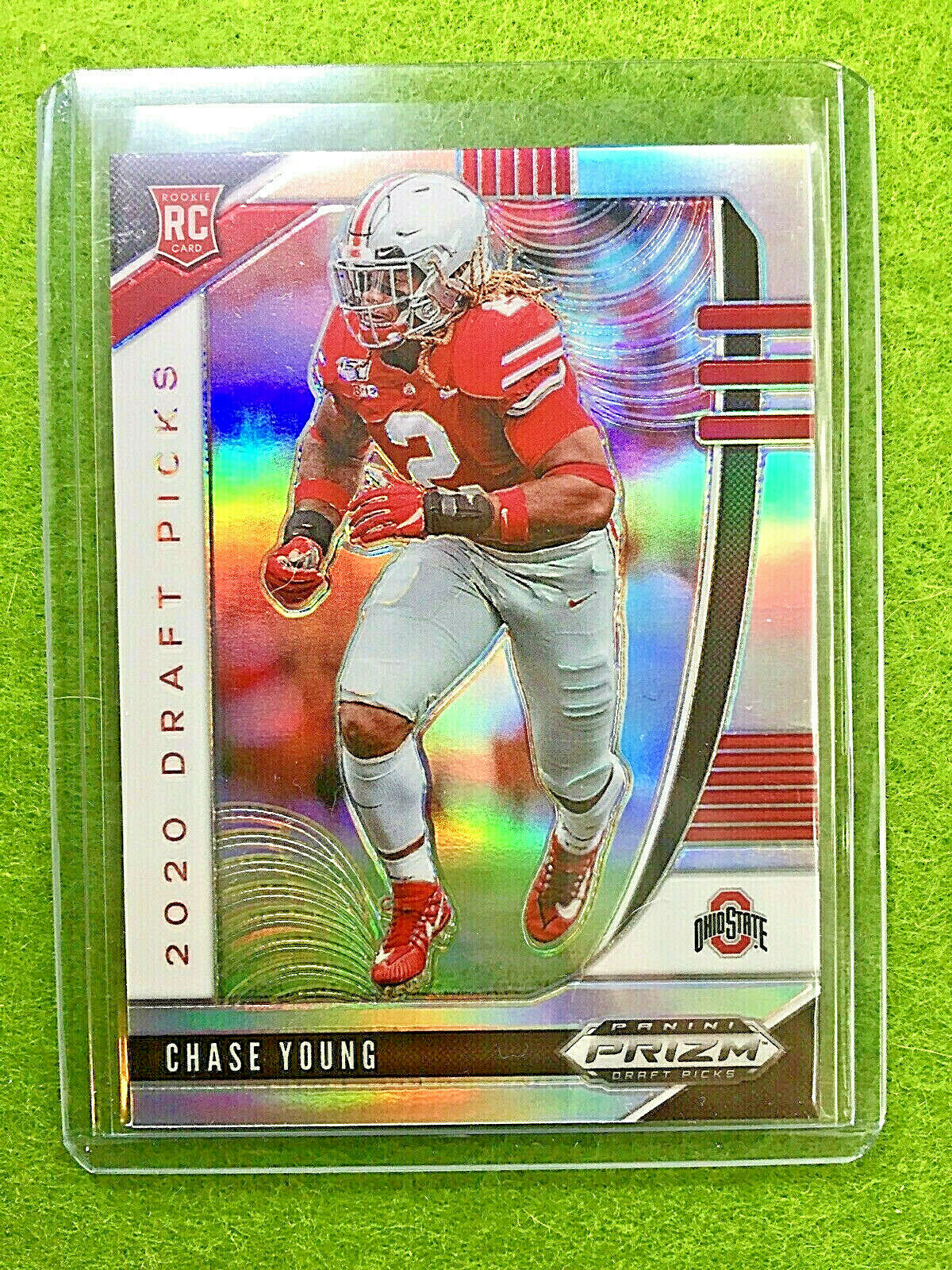 CHASE YOUNG SILVER PRIZM ROOKIE CARD JERSEY #2 OSU REDSKINS RC 2020 Prizm Silver