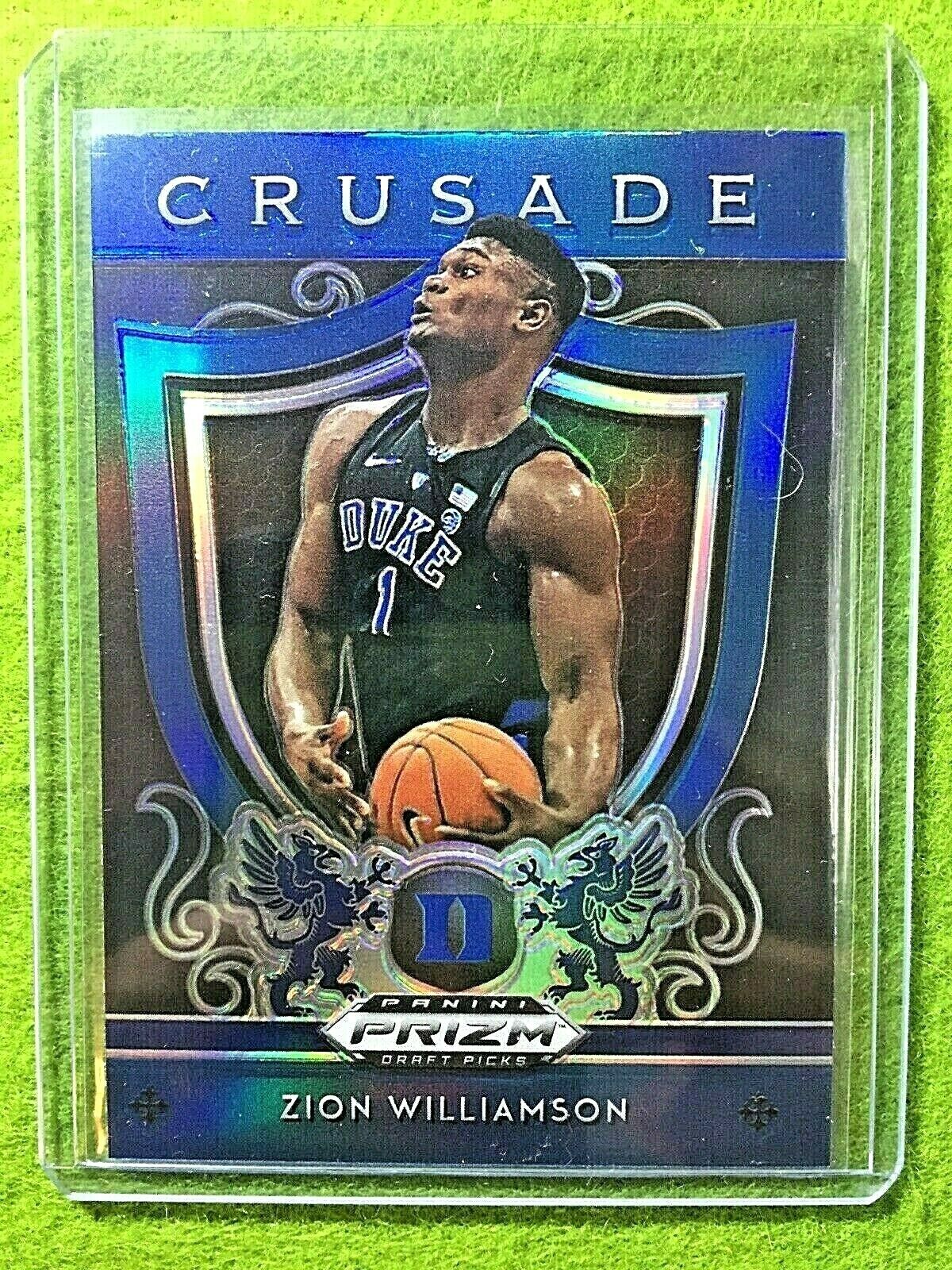 ZION WILLIAMSON ROOKIE CARD BLUE PRIZM RC 2019 Panini CRUSADE DUKE JERSEY #1 SP