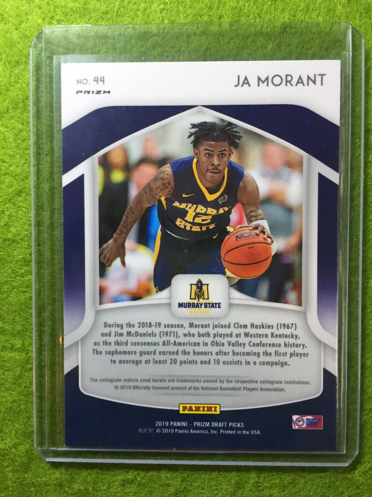 JA MORANT PRIZM ROOKIE CARD JERSEY #12 MURRAY STATE RC GRIZZLIES 2019 Prizm RED