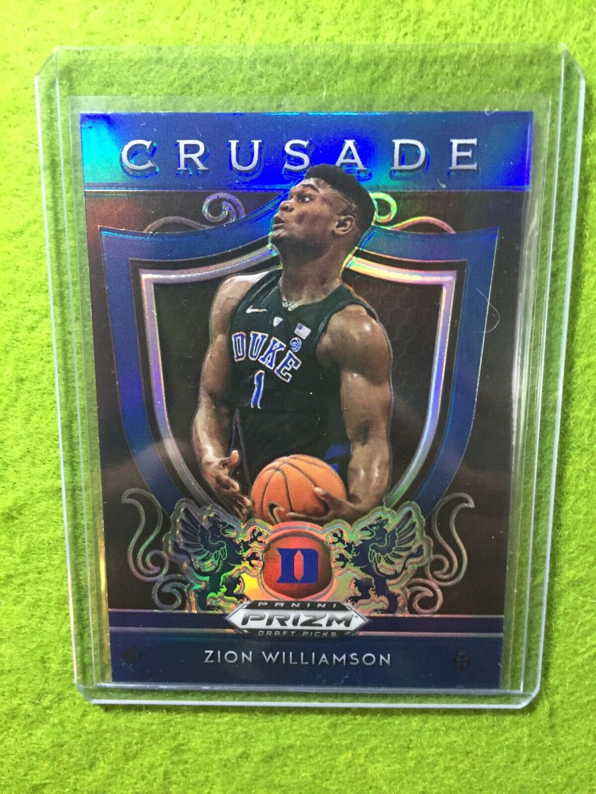 ZION WILLIAMSON ROOKIE CARD BLUE PRIZM RC 2019 Panini CRUSADE DUKE JERSEY #1 SP