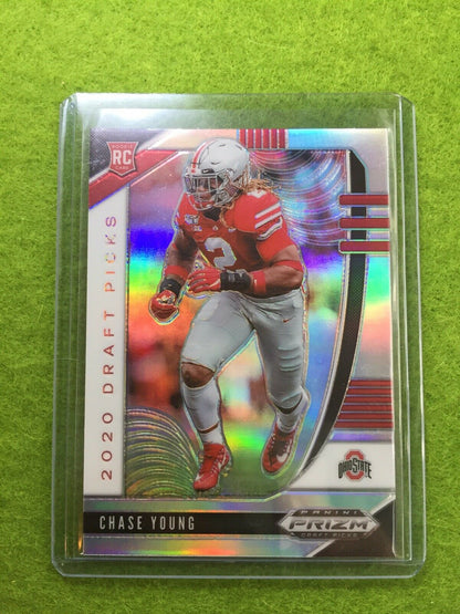 CHASE YOUNG SILVER PRIZM ROOKIE CARD JERSEY #2 OSU REDSKINS RC 2020 Prizm Silver