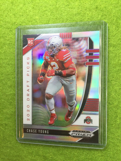 CHASE YOUNG SILVER PRIZM ROOKIE CARD JERSEY #2 OSU REDSKINS RC 2020 Prizm Silver