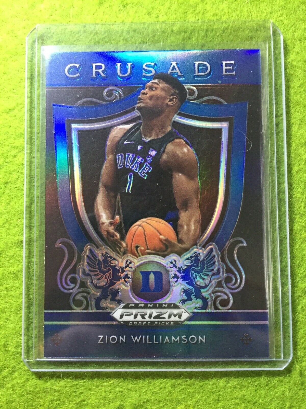 ZION WILLIAMSON ROOKIE CARD BLUE PRIZM RC 2019 Panini CRUSADE DUKE JERSEY #1 SP