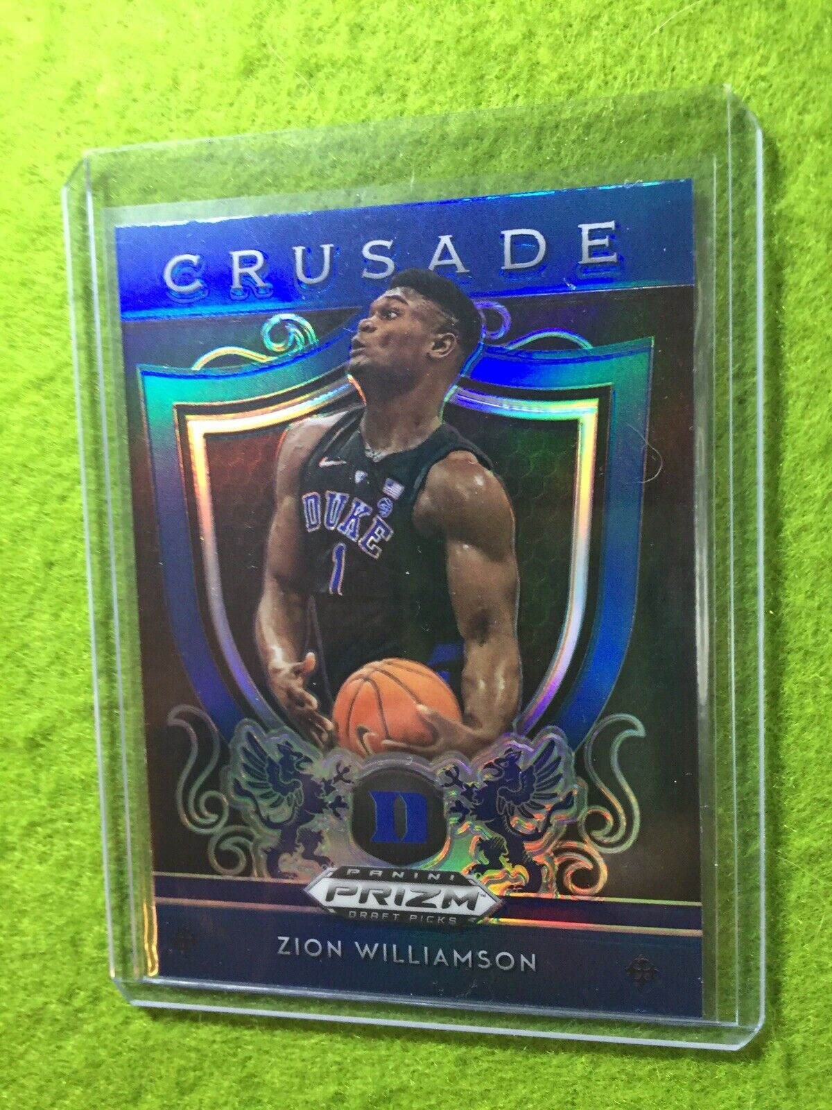 ZION WILLIAMSON ROOKIE CARD BLUE PRIZM RC 2019 Panini CRUSADE DUKE JERSEY #1 SP