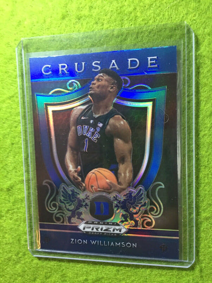 ZION WILLIAMSON ROOKIE CARD BLUE PRIZM RC 2019 Panini CRUSADE DUKE JERSEY #1 SP